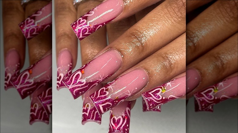 nails with hearts