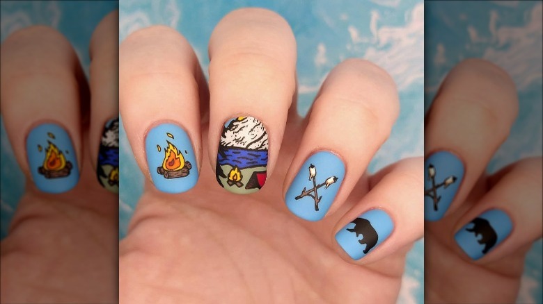 campfire art nails