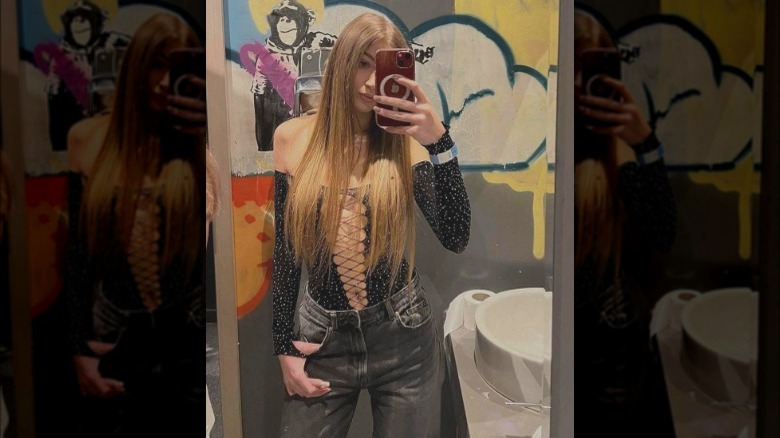 Woman wearing a bodysuit