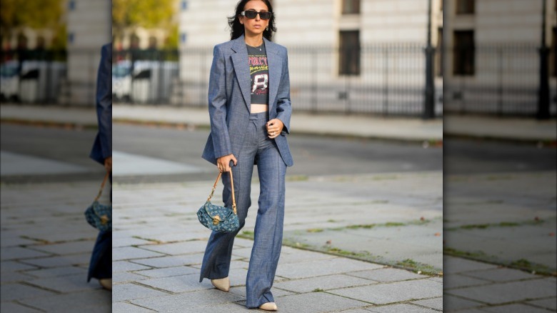 Gabriella Berdugo wearing linen suit