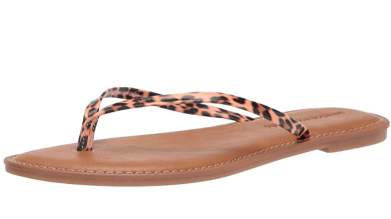 Animal print flip-flop