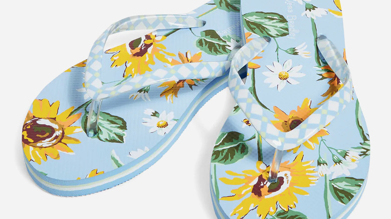 Sunflower flip-flops