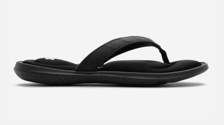 Black flip-flops