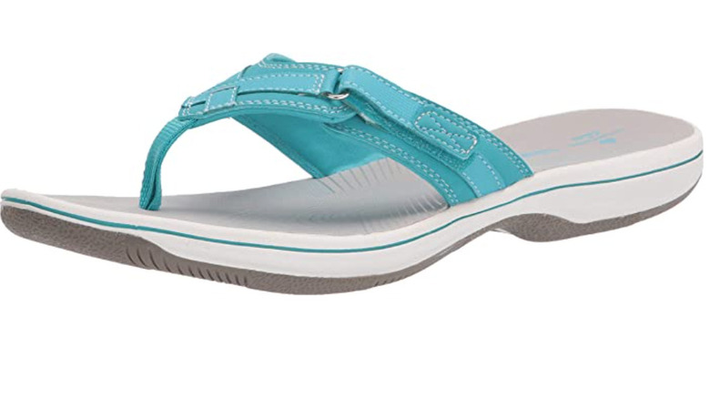 Amazon blue flip-flop