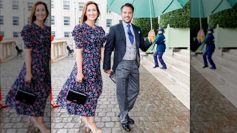 Princess Claire in floral dress