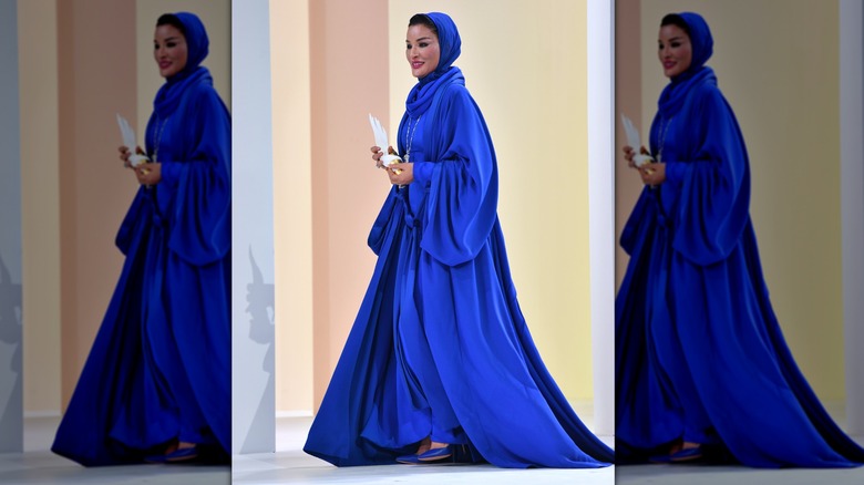 Moza Bint Nasser in blue