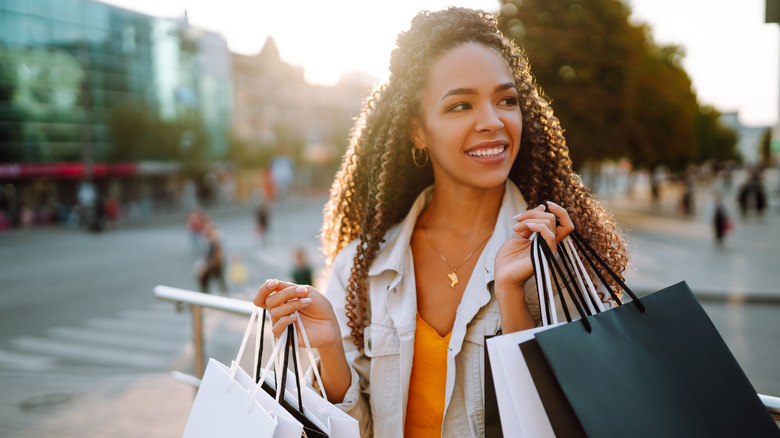 Woman with shopping bags