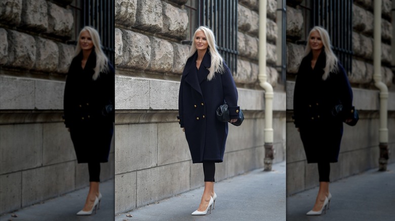 Woman walking in capri pants