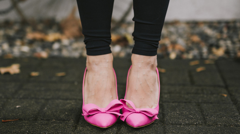 Pink heels with bowties