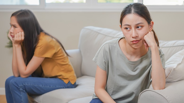 couple annoyed with each other