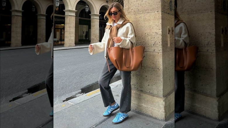 woman on street in Paris