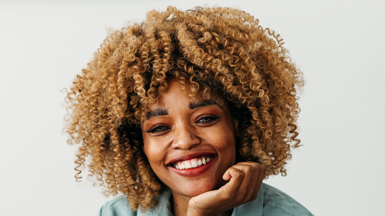 Woman with sunwashed blond hair