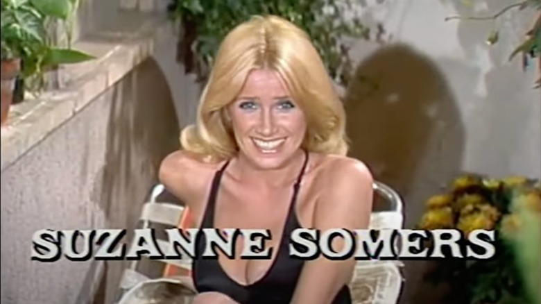 Suzanne Somers black bathing suit