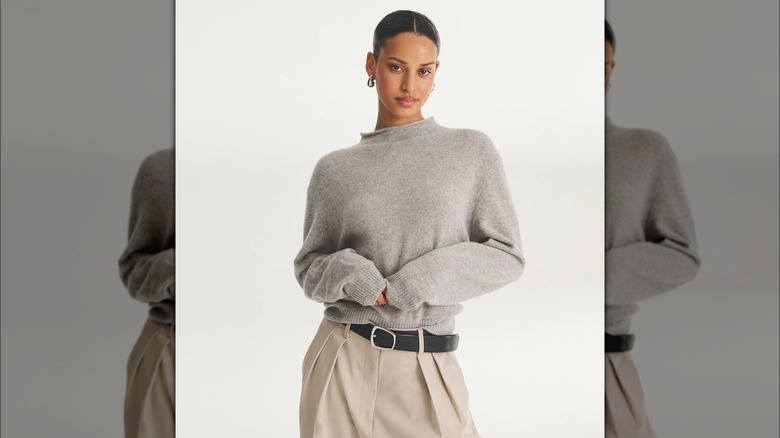 A cashmere sweater