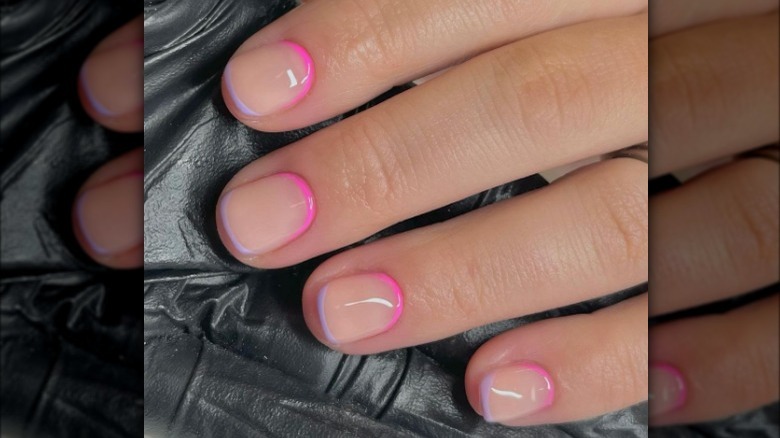 reverse and french manicure