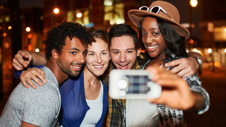 A group of friends taking a selfie