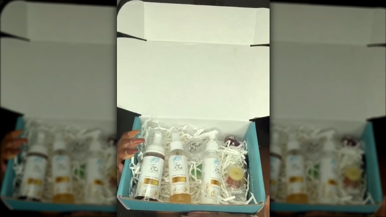 Box of Tania Speaks Organic Skincare products