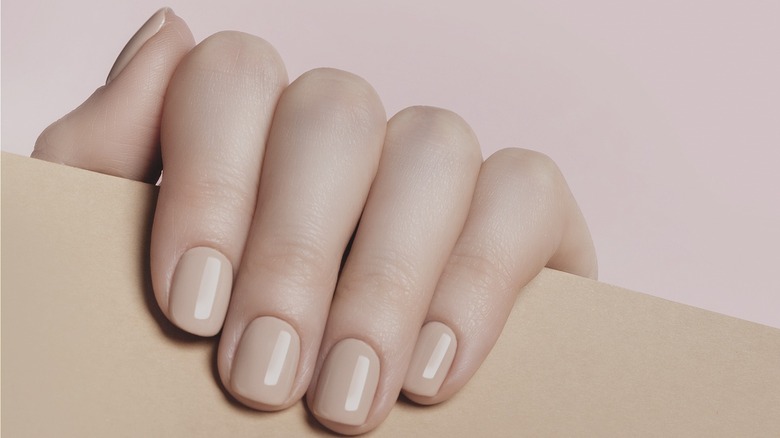 Taupe nude nails