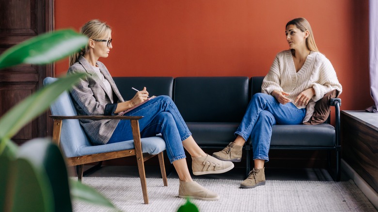 Two women in therapy session