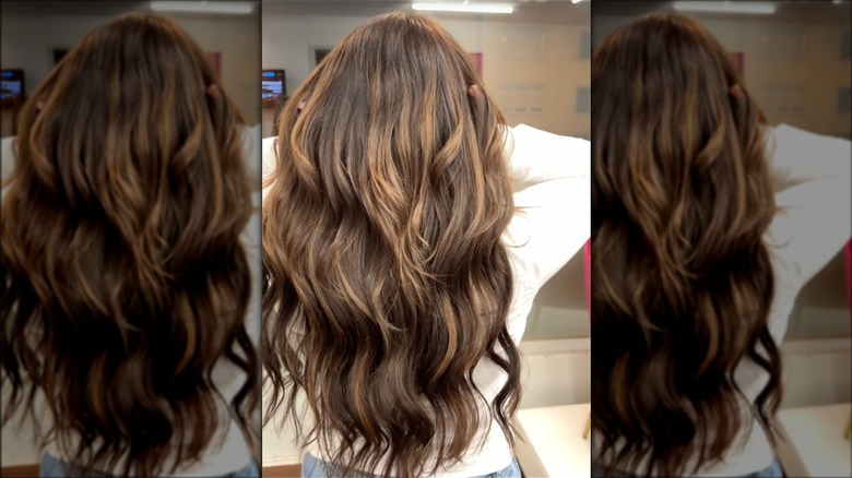 Espresso caramel brown balayage