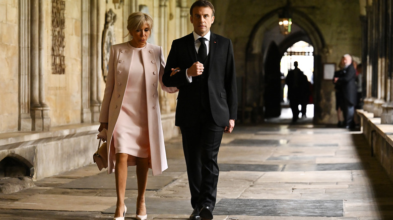 Brigitte and Emmanuel Macron at King Charles' coronation