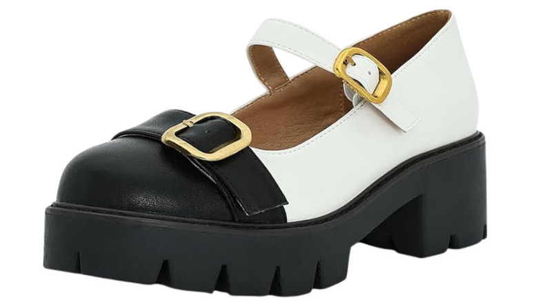Cybling Round Toe Ankle Strap Mary Janes