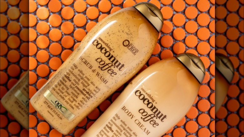 Coffee scrub and body wash