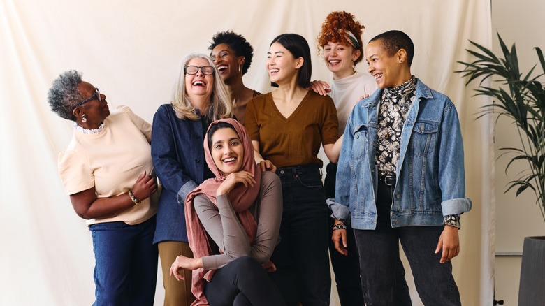 group of woman laughing