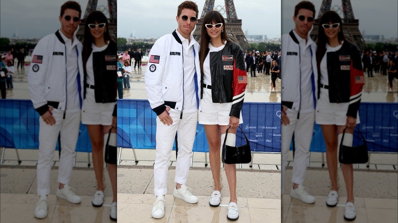 Nina Dobrev and Shaun White in white