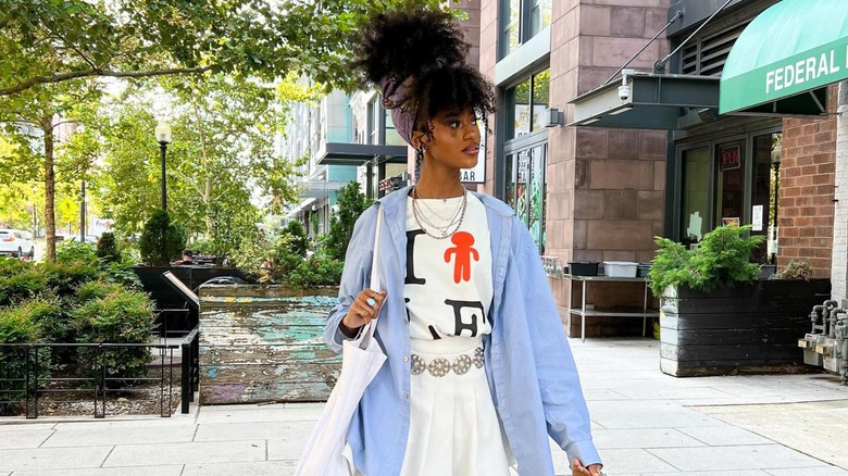 woman with voluminous bangs puff hair