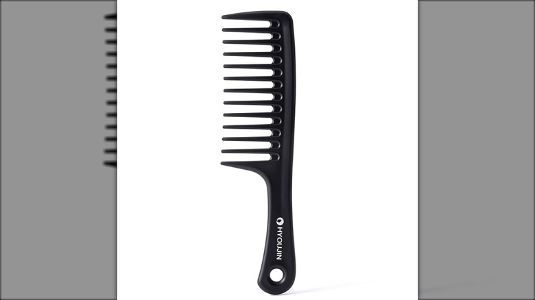 Black wide tooth comb