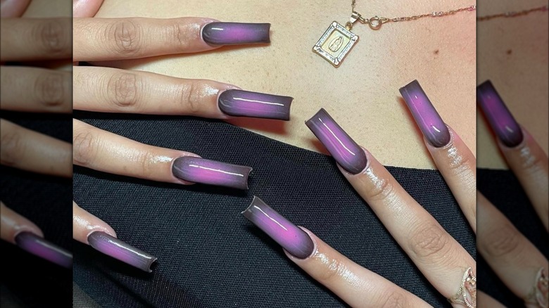 Purple and black aura mani