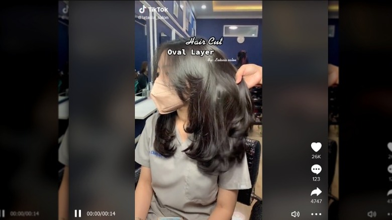 Oval layer haircut TikTok