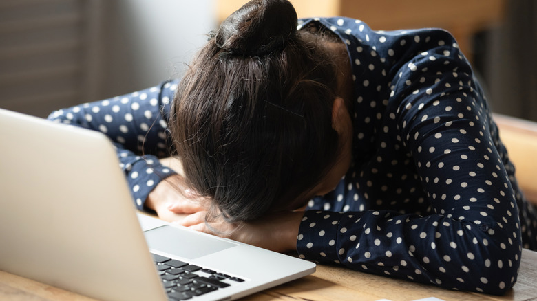 Woman upset about disorganized schedule