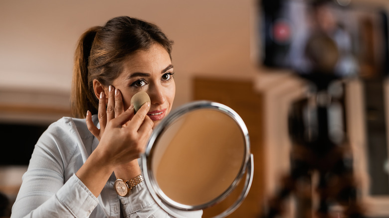 using a beauty sponge