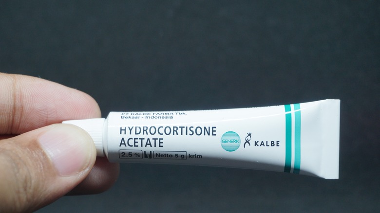 Tube of hydrocortisone  cream