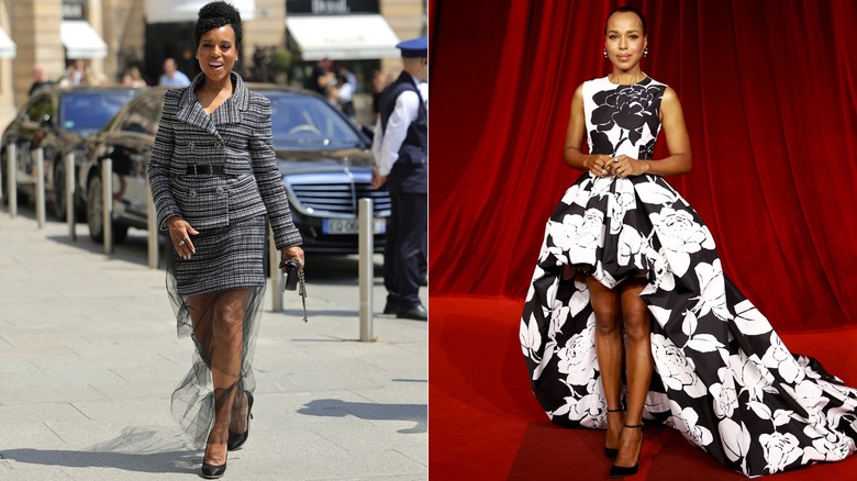 Kerry Washington wearing outdated fashion to events in 2024.