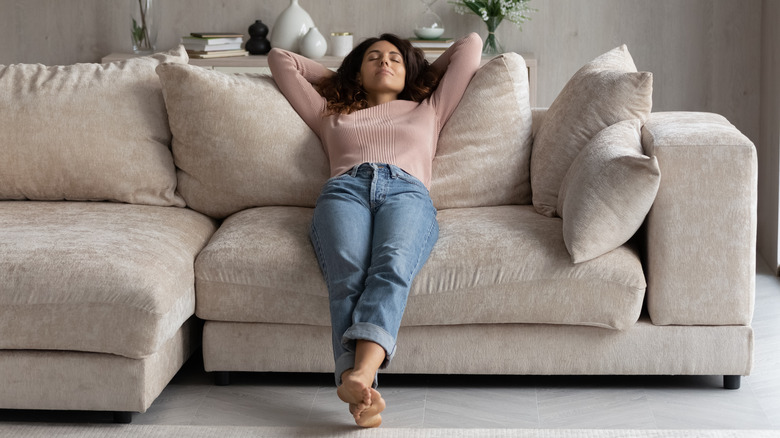 Woman meditating