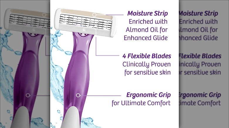 razor with moisture strip