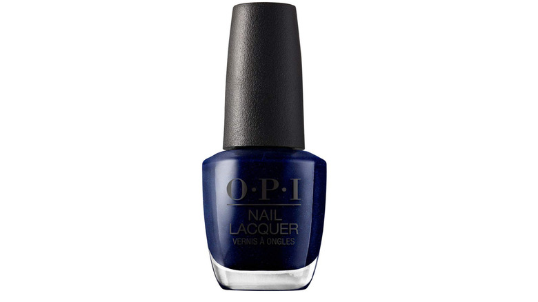 Dark blue nail polish bottle