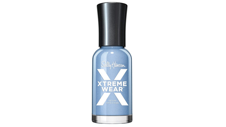 Light blue nail polish bottle