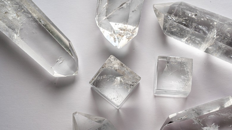Collection of clear quartz