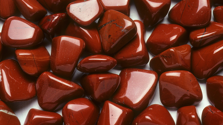 Red jasper stones