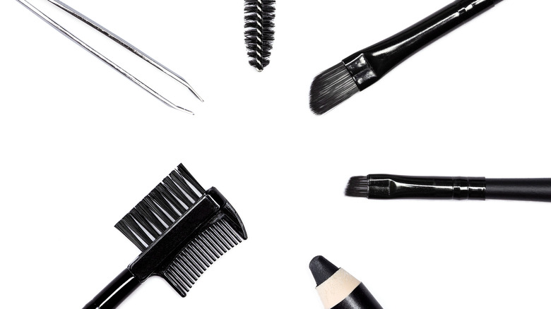 Eyebrow grooming tools and products