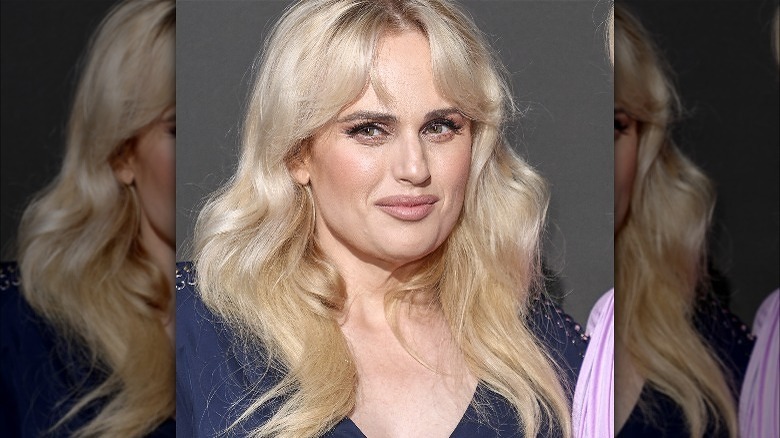 Rebel Wilson with nude lined lips