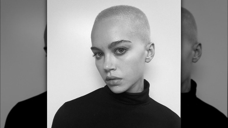 woman with buzz cut