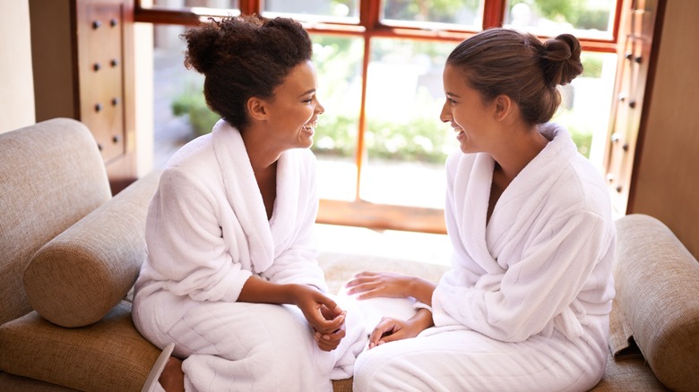 two women in spa