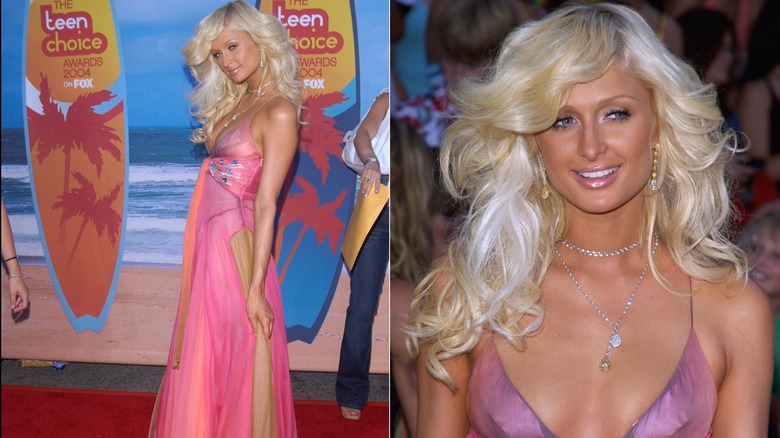 Paris Hilton early aughts '70s look