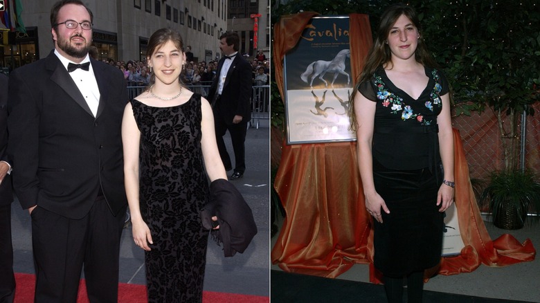 Mayim Bialik at red carpet events in the early 2000s.