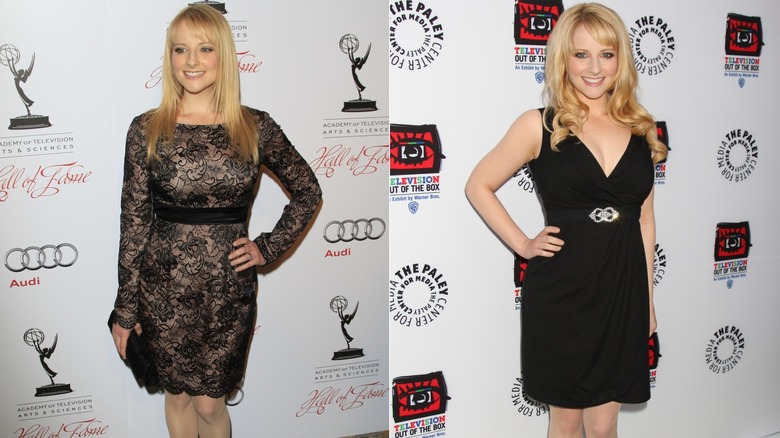 Melissa Rauch in black